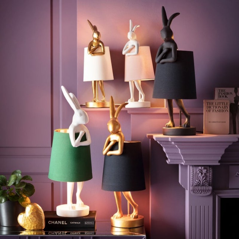 Table Lamp Animal Rabbit Gold/Black 68cm